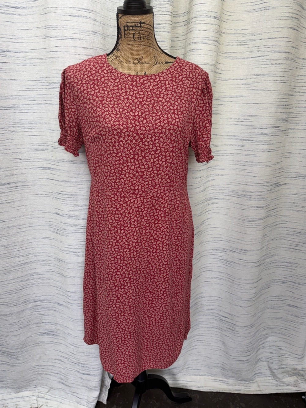 dip Brick Red  Floral Midi Dress